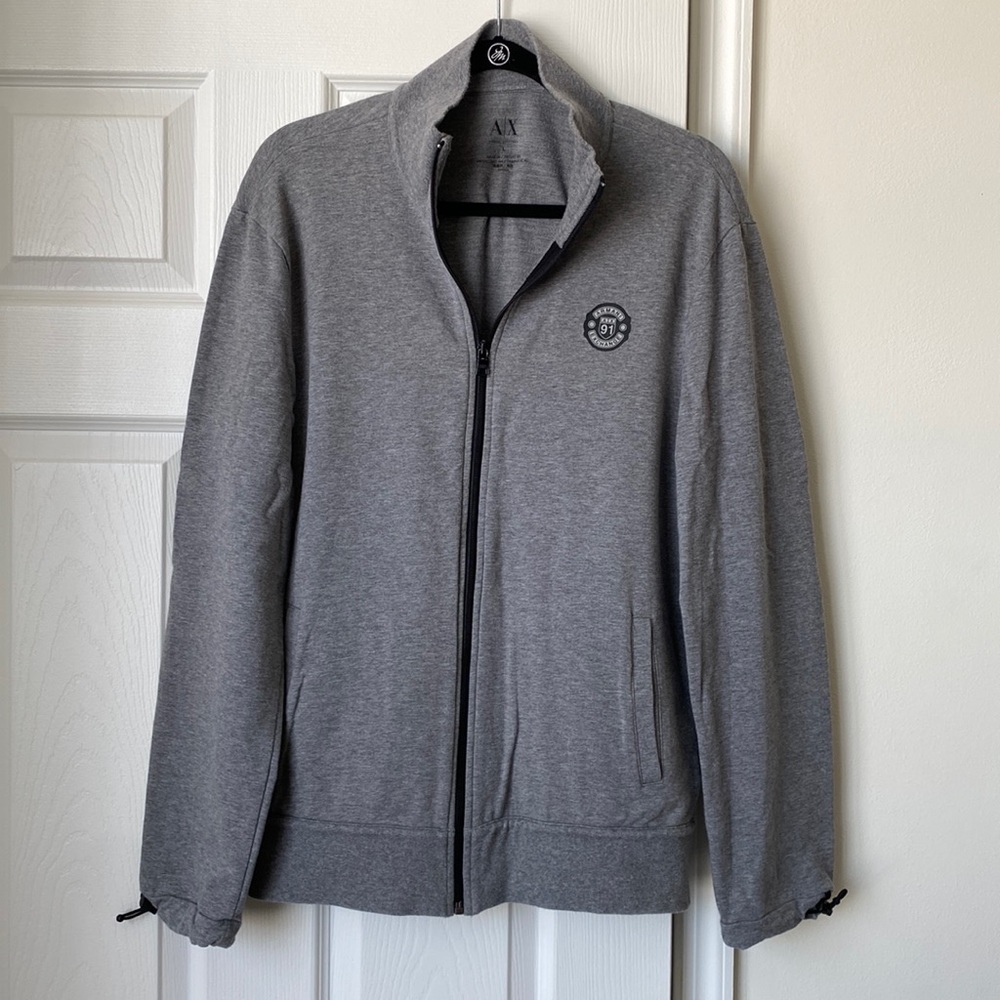 Mens Armani Exchange Grey Track Jacket Size Large